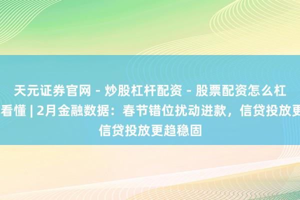 天元证券官网 - 炒股杠杆配资 - 股票配资怎么杠杆 一图看懂 | 2月金融数据：春节错位扰动进款，信贷投放更趋稳固