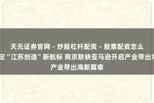 天元证券官网 - 炒股杠杆配资 - 股票配资怎么杠杆 锚定“江苏创造”新航标 南京联袂亚马逊开启产业带出海新篇章