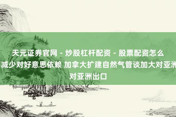 天元证券官网 - 炒股杠杆配资 - 股票配资怎么杠杆 减少对好意思依赖 加拿大扩建自然气管谈加大对亚洲出口